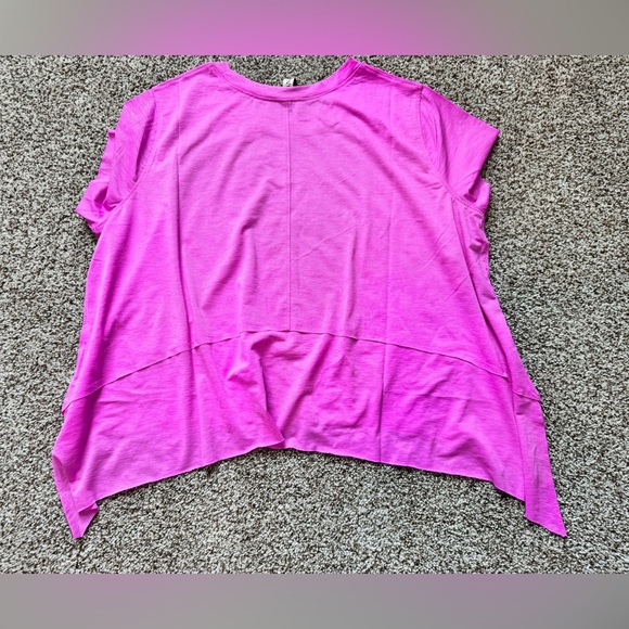 ZENANA•SHARK BITE SIDE SLIT TOP• ZENANA•Bright Pink•STYLE#NST-6321Y - Picture 3 of 8